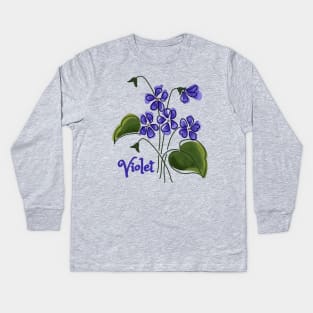 Violet Kids Long Sleeve T-Shirt